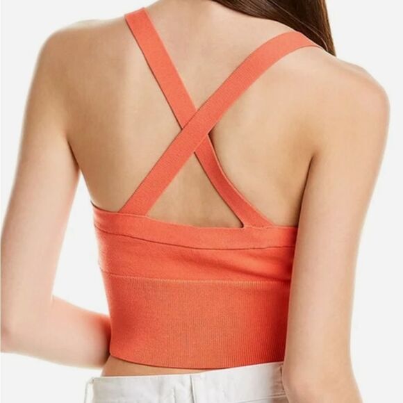 Nicole Miller Twist Front X Back Top in Watermelon - Picture 4 of 5